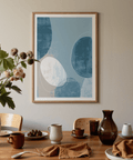 Contemporary Pattern Poster with textured oval forms and minimalist composition
