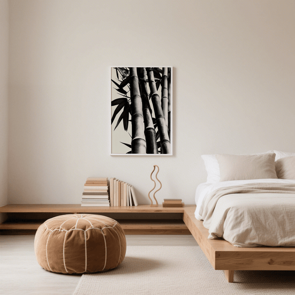 Black and White Bamboo Black and White Print suitable for meditation room