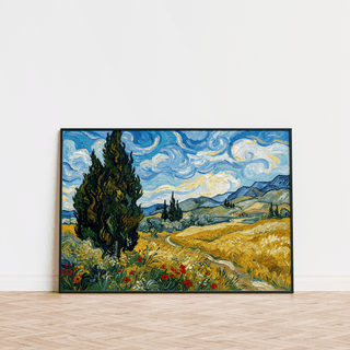Vivid Nature Poster in Blue and Green, children’s room poster