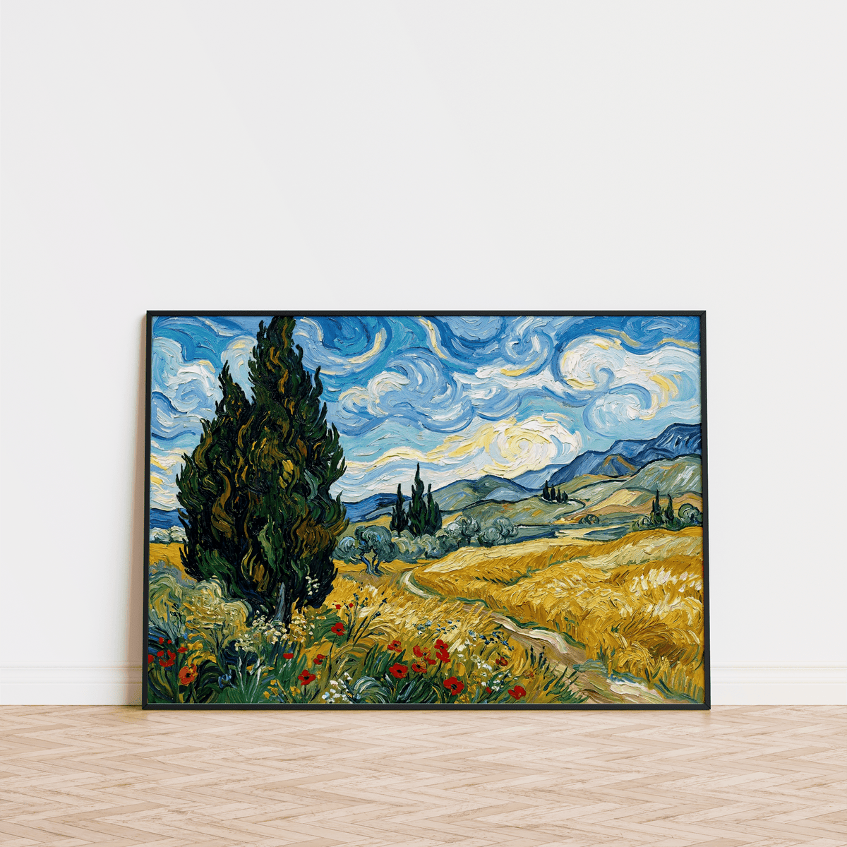 Vivid Nature Poster in Blue and Green, children’s room poster