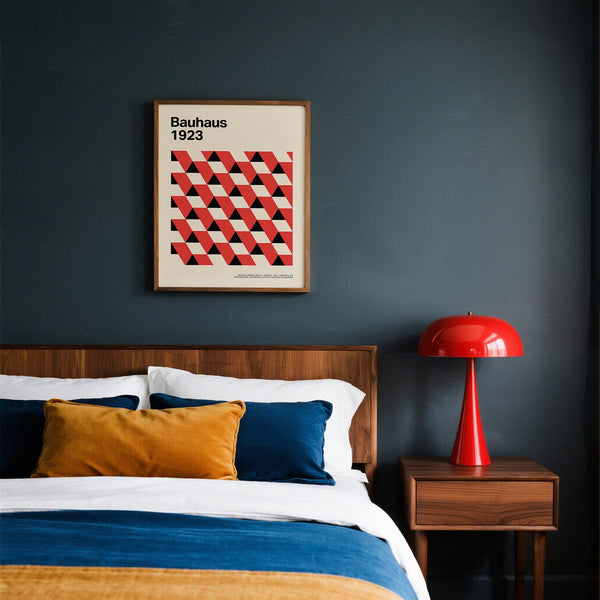Modern wall decor featuring Bauhaus pictures from 1923 archive.