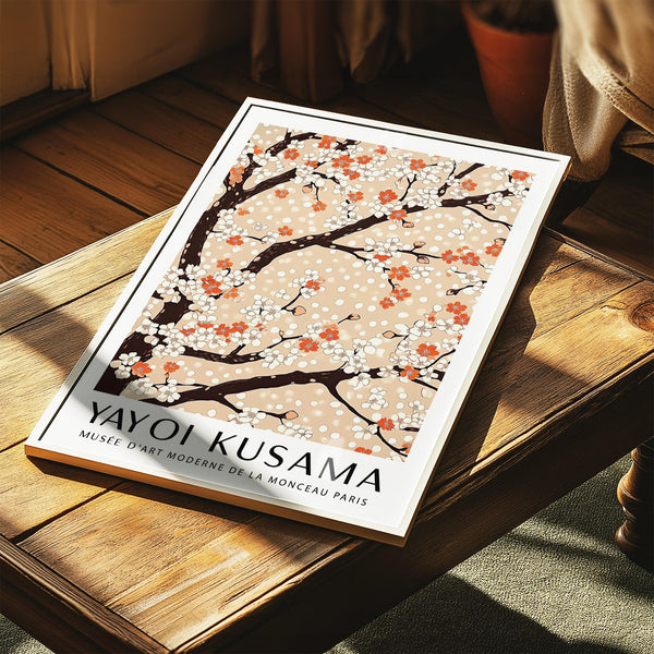 Japanese-style Cherry Blossom Tree Art with springtime botanical motifs.