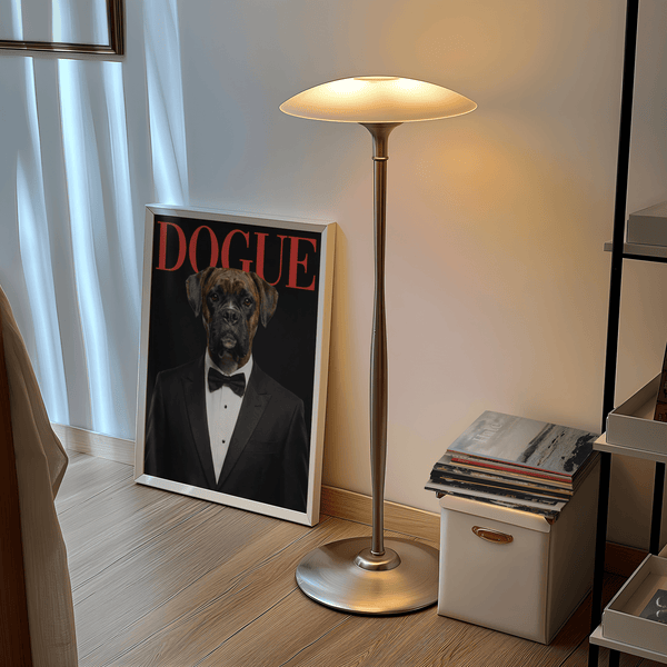 Classic Dogue Boxer Poster for creative workspace, Black, White, Red
