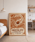 Argentina Open Poster print with Buenos Aires typography and distressed border edges