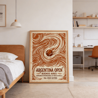 Argentina Open Poster print with Buenos Aires typography and distressed border edges