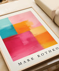 Bright and bold abstract wall print perfect for artistic home decor.