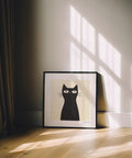 Bold black cat artwork for offices.