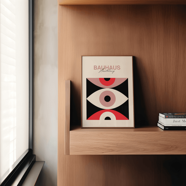 Modern Abstract Eye Poster art print for office decor in Black shades