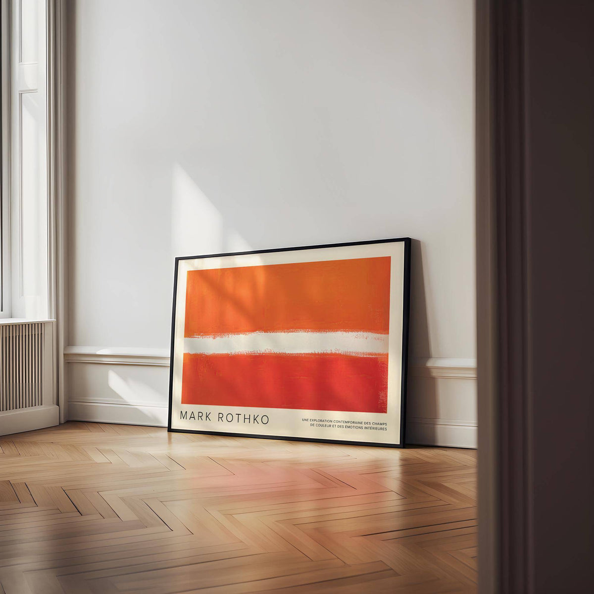 Vibrant orange color wall art perfect for living rooms