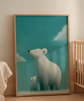 Polar Bear Print in blue and white, perfect for a kid’s play space