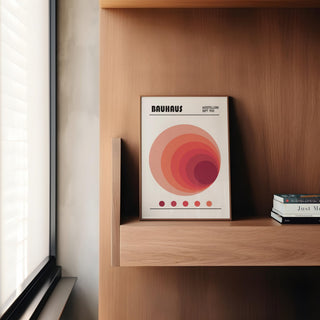 Abstract modernist print as wall art office accent