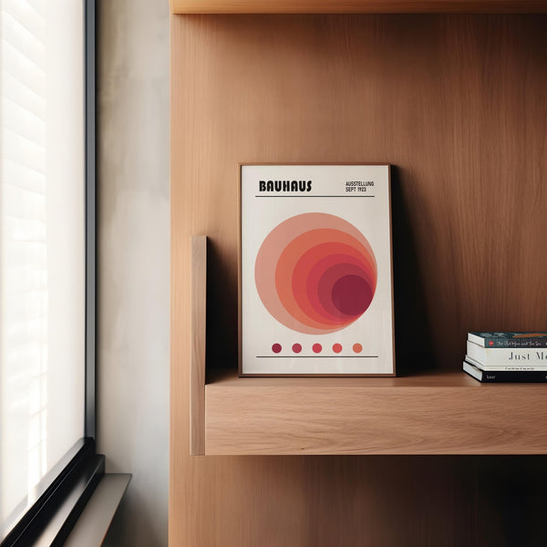 Abstract modernist print as wall art office accent