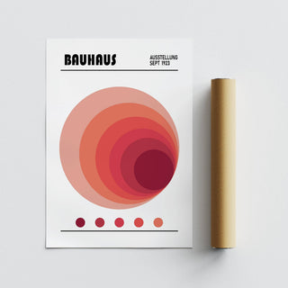 Bold spiral circle poster as wall art office decor