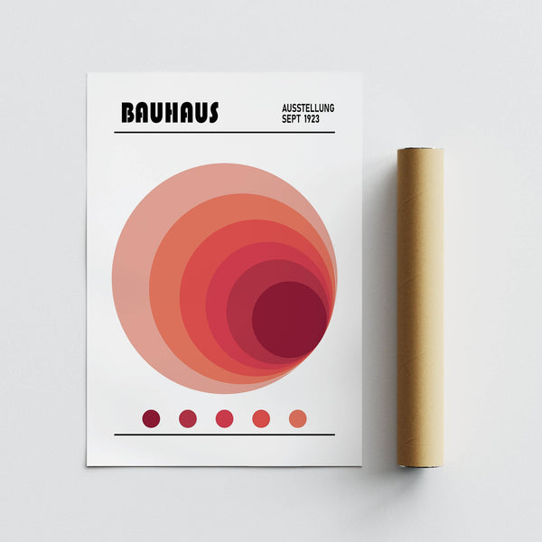 Bold spiral circle poster as wall art office decor