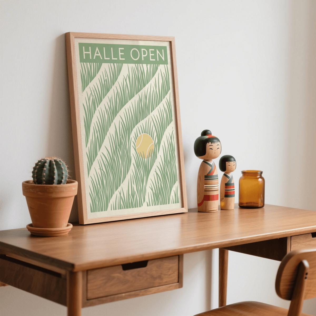 Decorative Tennis Grass Art Print for sporty gallery walls