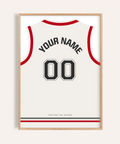 Featuring a jersey-back print poster with arched YOUR NAME and 00 number