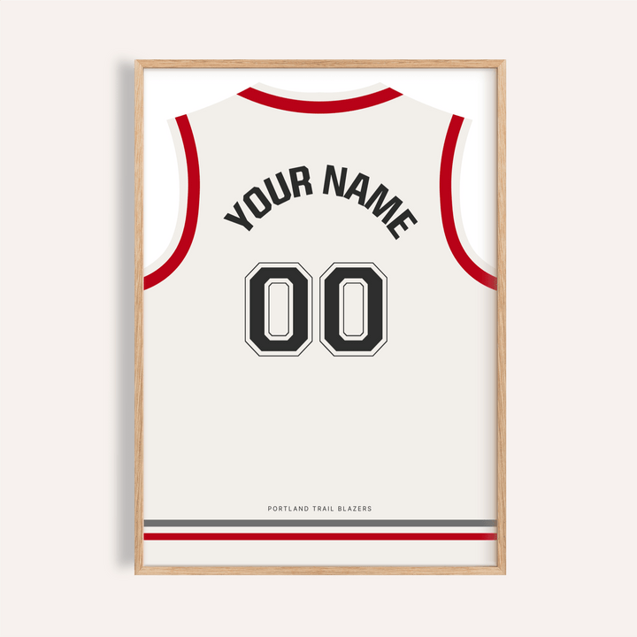 Featuring a jersey-back print poster with arched YOUR NAME and 00 number
