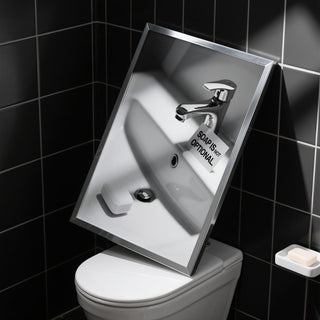 Black and white hygiene reminder displayed as wash hands sign.