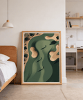 Golf Silhouette Wall Art featuring fairway contours and bunker shapes