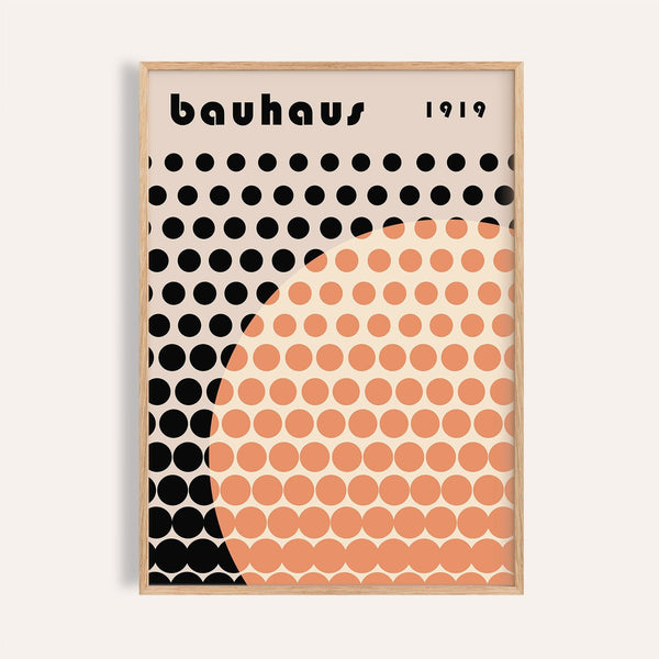 Cool art poster featuring bold Bauhaus geometric design