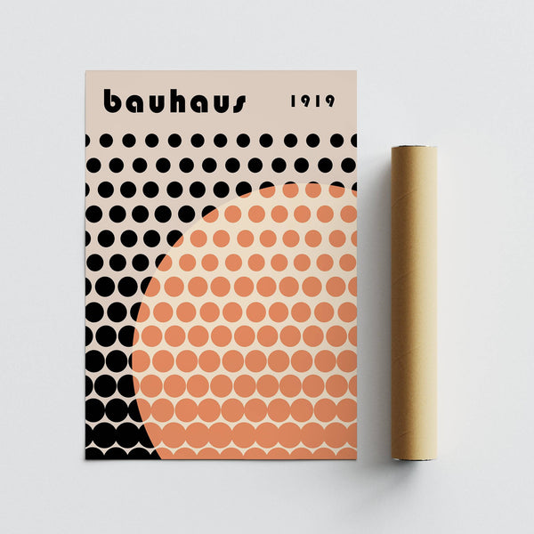 Cool art poster with striking black and orange contrast