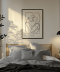 Abstract Figures art print with White background for modern bedroom wall