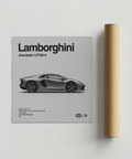 Stylish Lamborghini Aventador Wall Art for entryway print