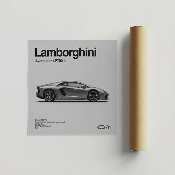 Stylish Lamborghini Aventador Wall Art for entryway print