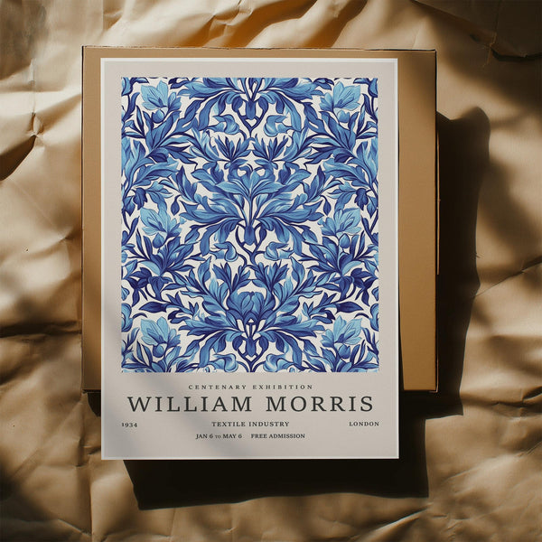 Blue leaf-themed vintage wall art decor perfect for calm spaces