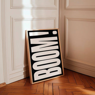 Modern typography wall art print with clean lines and structure
