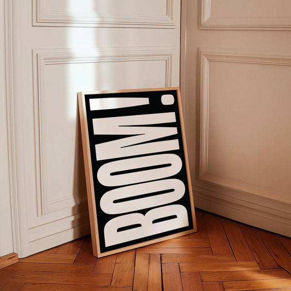 Modern typography wall art print with clean lines and structure