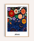 Featured Bohemian Lantern Poster wall art with hanging lanterns, flowers, and stars