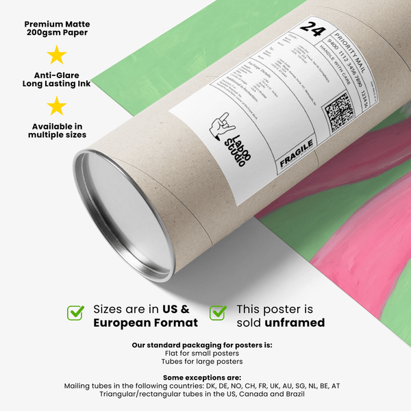 Funny Pet Poster, wall art of aviator dog in vibrant Green and Pink for game room