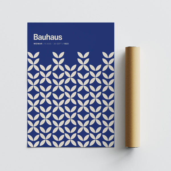 Blue modern wall art ideal for offices or creative studios, featuring symmetrical motifs.