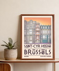 Presenting Saint Cyr House Poster poster with Belgium location text and coordinate numbers beneath the title