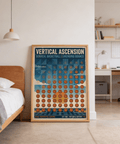 Textured border and worn paper look on vintage-style sports wall art poster