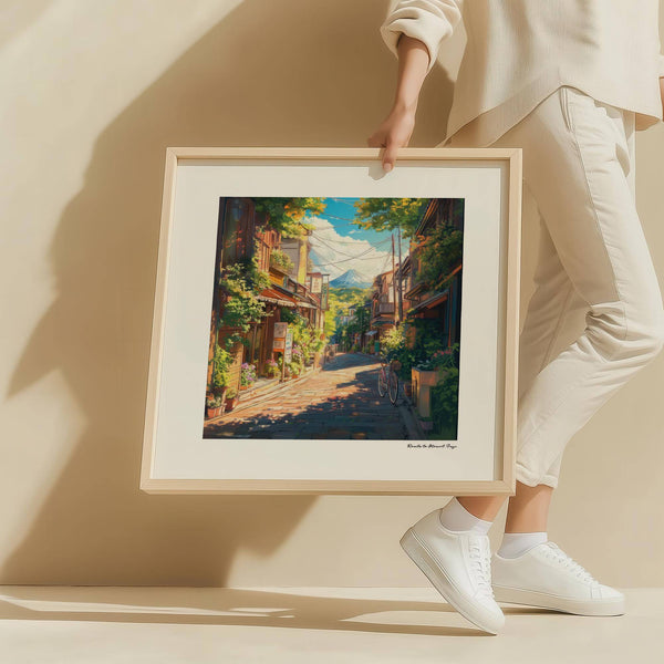 Mount Fuji landscape in prints Japanese art for serene interiors