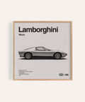Lamborghini Poster in Black and White for office wall art