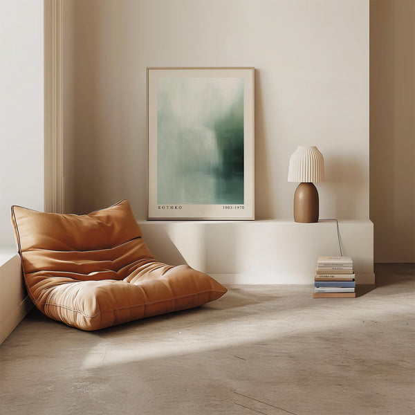 Abstract Rothko print with blended edges and calming color blocks.