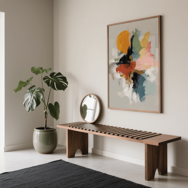 Colorful Abstract Art Print featuring multicolored accents for studio art print