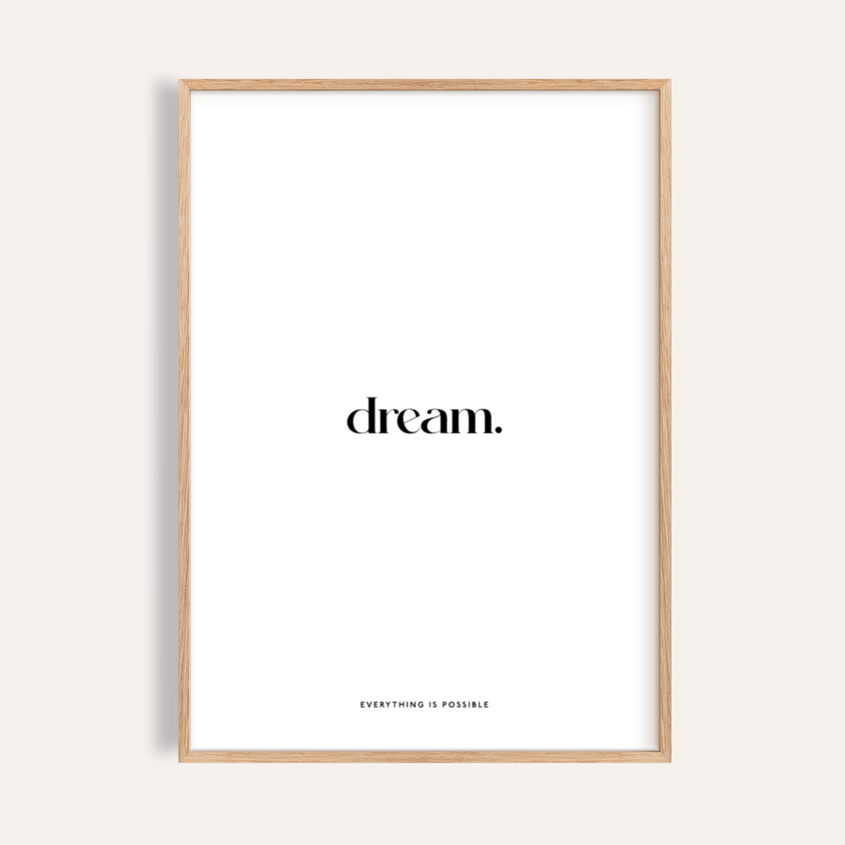 Personalised Quote Poster in Black and White for home office wall art