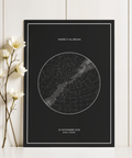 Custom Star Map black and white print for hallway wall decoration