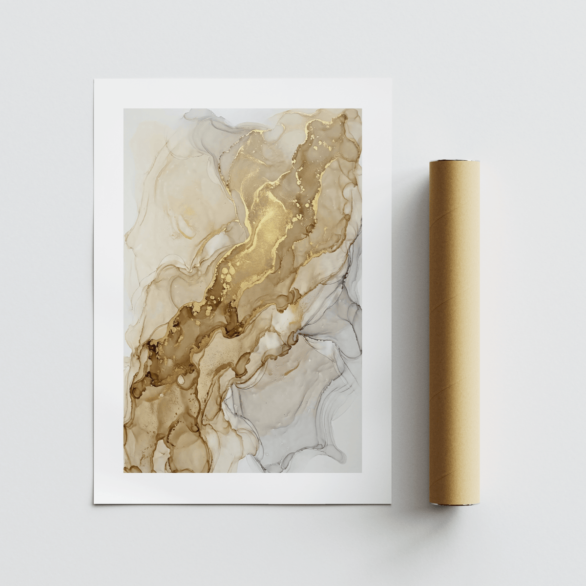 Detail of organic veining and metallic-style highlights on print