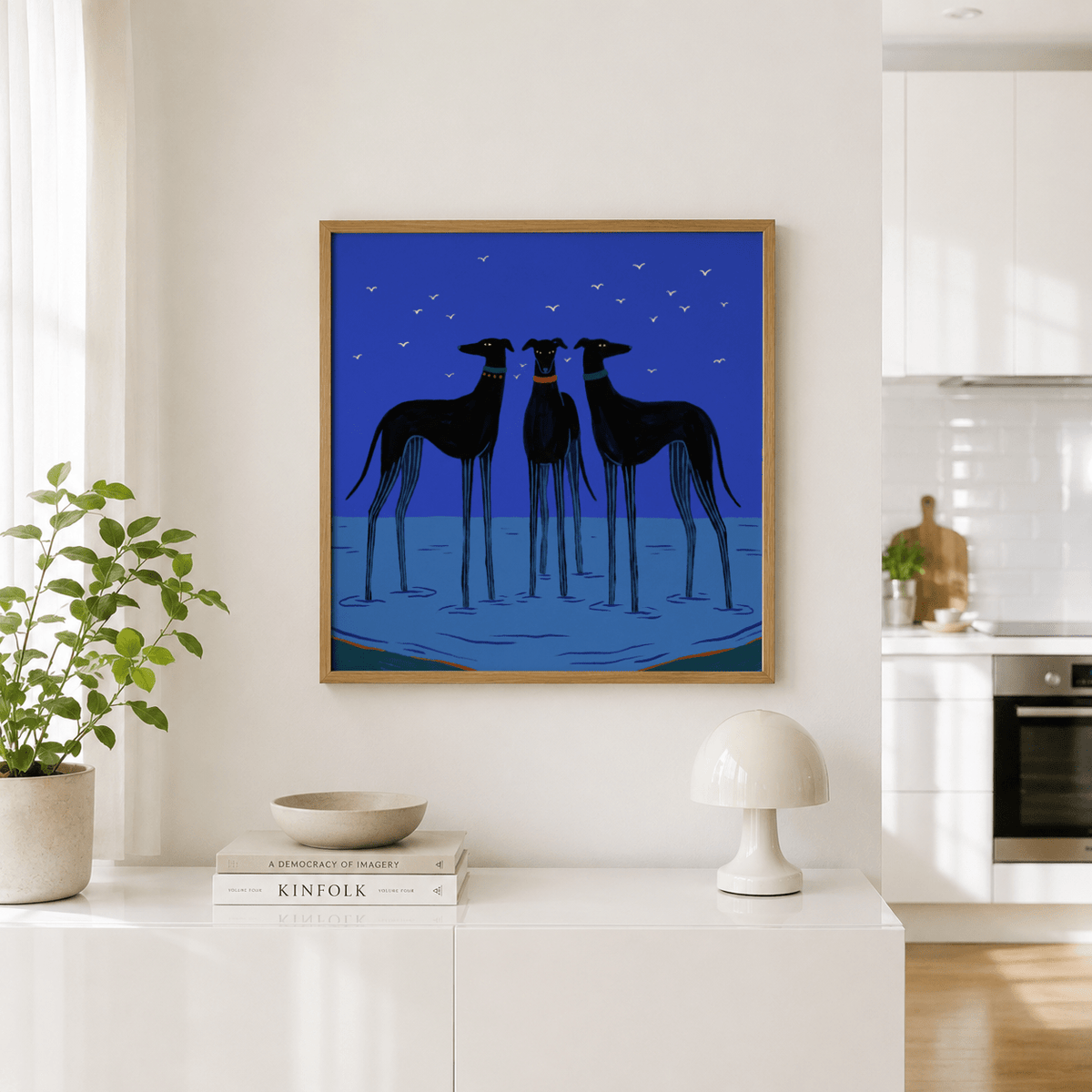 Poster crop focusing on vertical legs and reflective surface