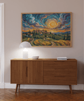 Multicolored Sunset Scenery Wall Art for entryway wall art print