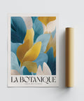 Contemporary wall art with botanical leaves, luxurious wall art