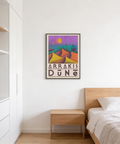 Studio photo of Arrakis Dune Print wall poster highlighting the graphic layout and textured background