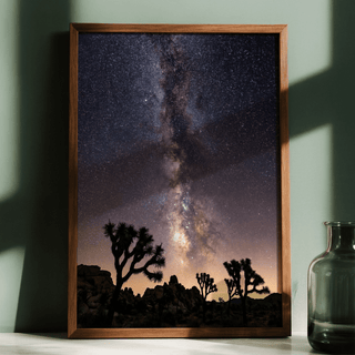 Night Desert Poster colorful Black and Yellow tones for creative studio