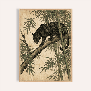Black Panther Wall Art with Black and Green for living room poster