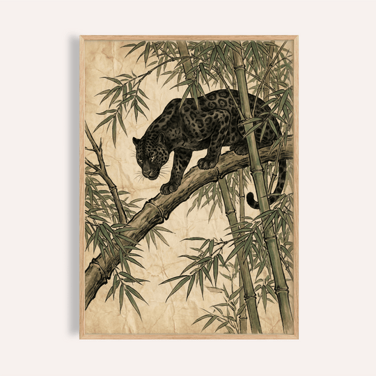 Black Panther Wall Art with Black and Green for living room poster